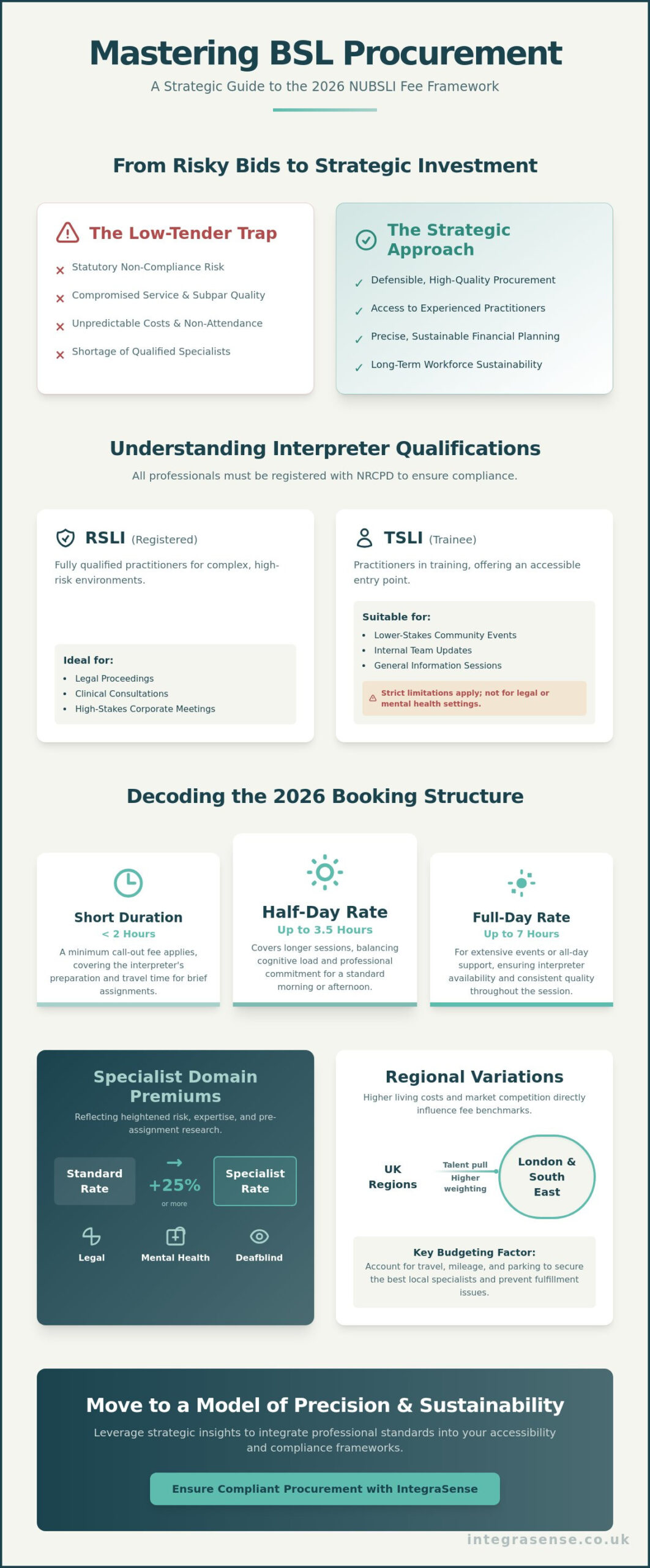 NUBSLI Fee Guidance 2026: A Strategic Reference for BSL Procurement